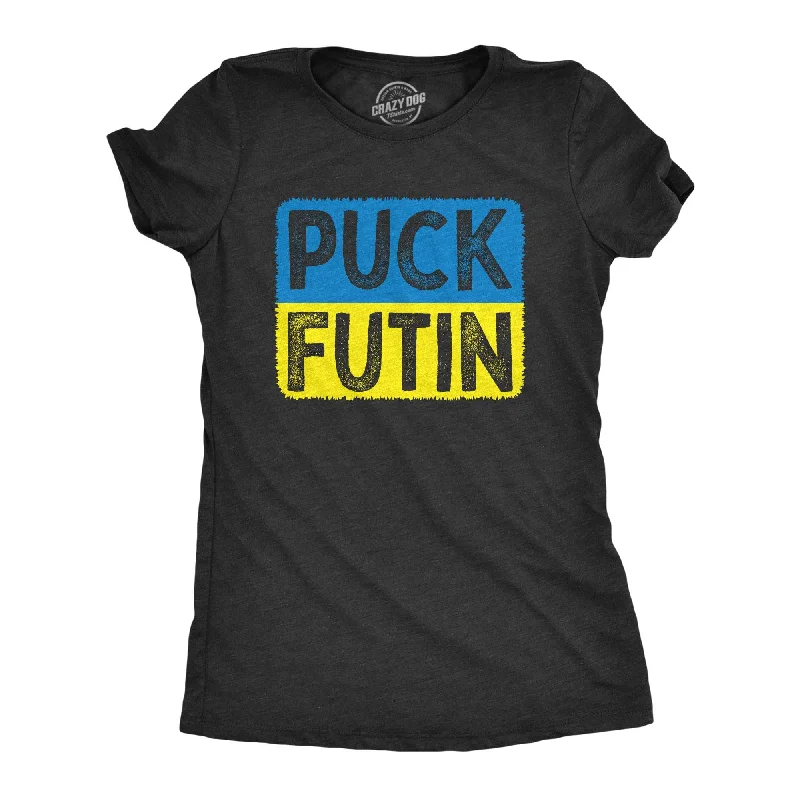 women's minimalist turtleneck top -Puck Futin Women's T Shirt