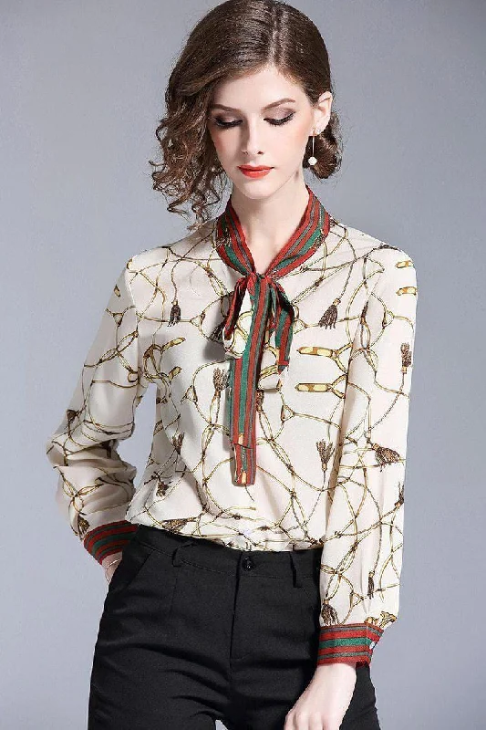 women's business casual blouse -Elegant Chiffon Blouse