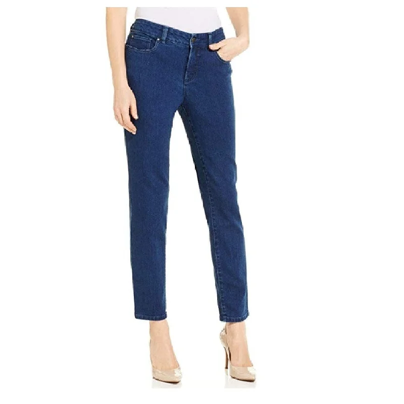 casual denim capri pants for women -Charter Club Women's Bristol Skinny Ankle Jeans in Sur Blue Size 14