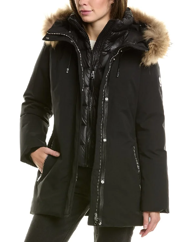 military-style coat for women -Mackage Short Down Jacket