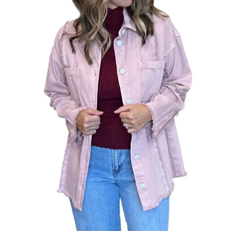 sustainable eco-friendly coat for women -Cowgirl Casanova Jacket In Vintage Rose