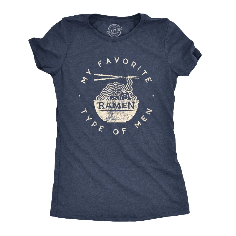 chic layered ruffle top for ladies -My Favorite Type Of Ramen Is Men Women's T Shirt