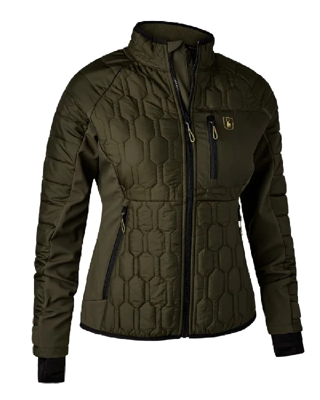 stylish longline coat for women -Deerhunter Lady Mossdale Quilted Jacket