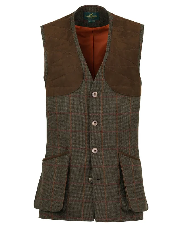 zip-up casual anorak jacket for women -Laksen Hastings Leith Tweed Shooting Vest