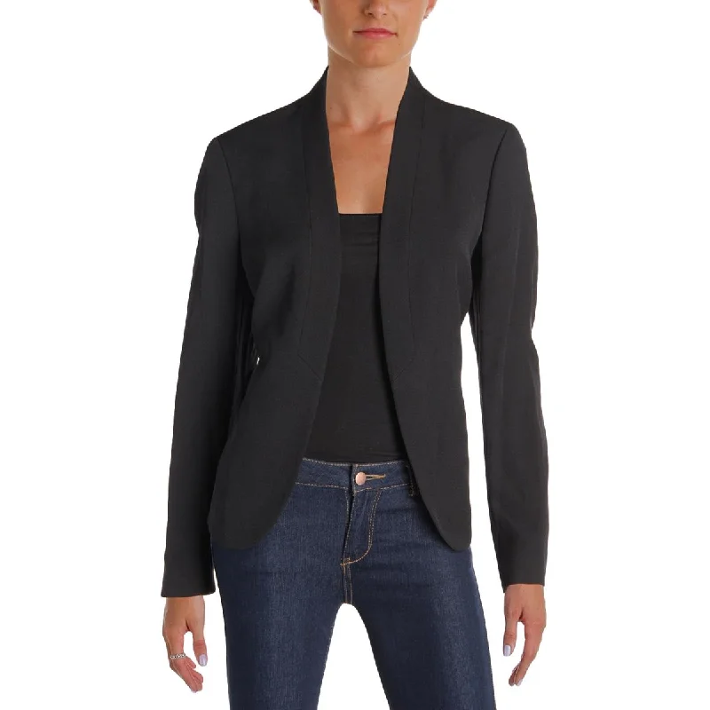 ladies' cashmere overcoat -Anne Klein Womens Textured Shawl Collar Blazer