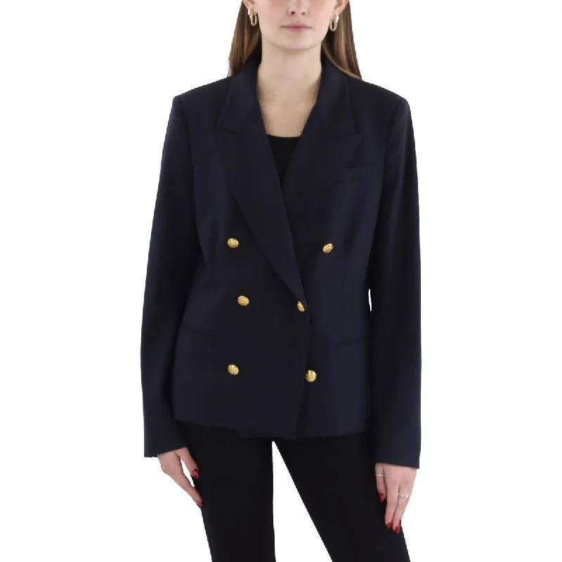 sophisticated evening coat for women -Polo Ralph Lauren Womens Wool Suit Separate Double-Breasted Blazer