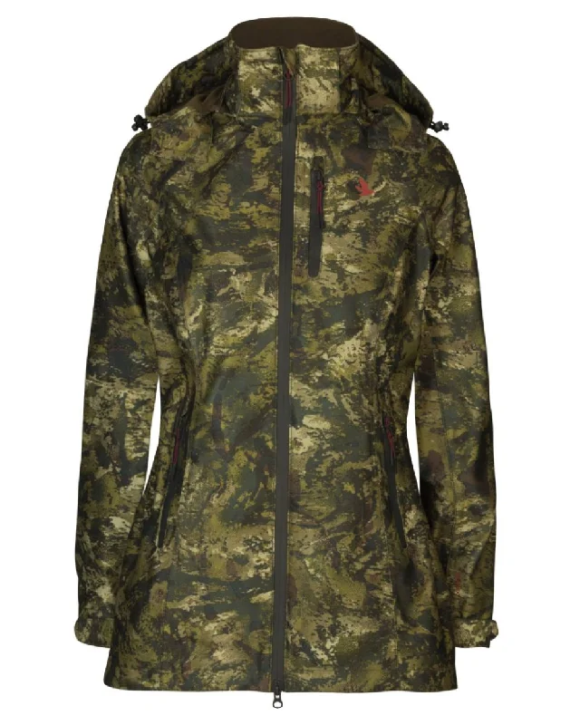 luxury designer winter coat for women -Seeland Womens Avail Camo Jacket