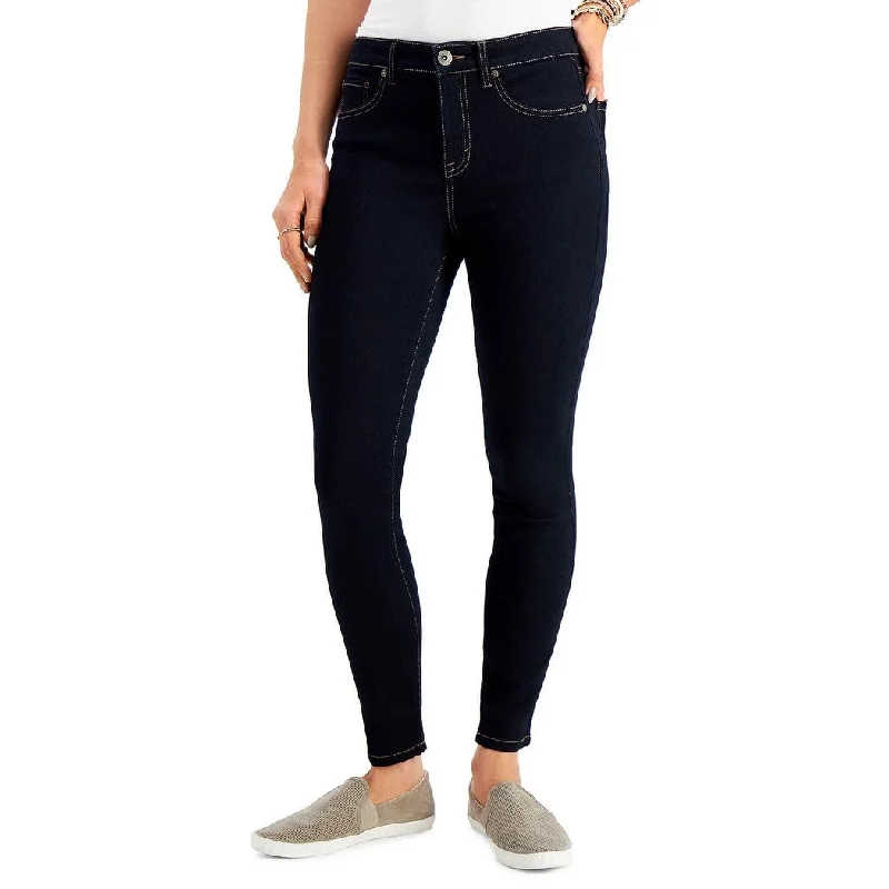 ladies' slim bootcut jeans -Style & Co Women's High-Rise Ankle Skinny Jeans Black Size 8