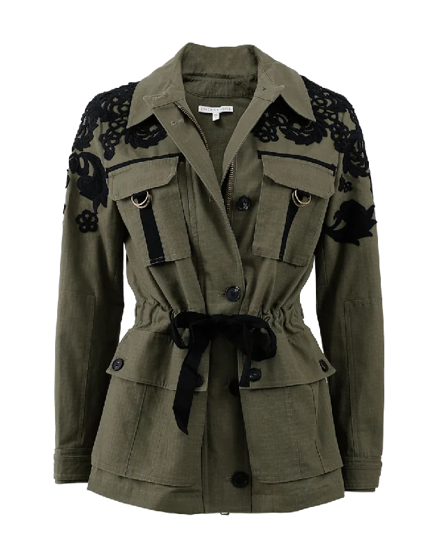 fitted wool blend coat for women -Heritage Utility Jacket