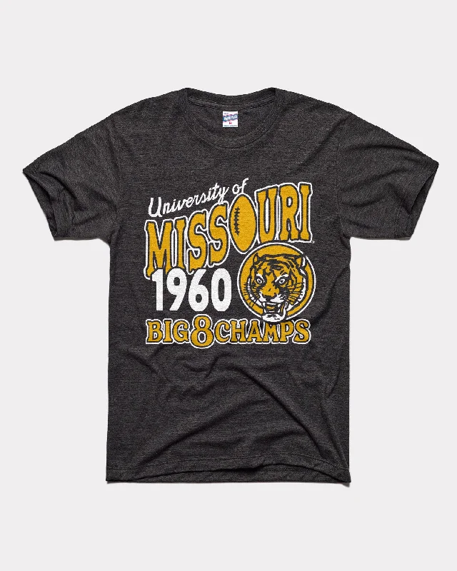 casual relaxed-fit blouse for women -Missouri Tigers Big 8 1960 Champs Black T-Shirt