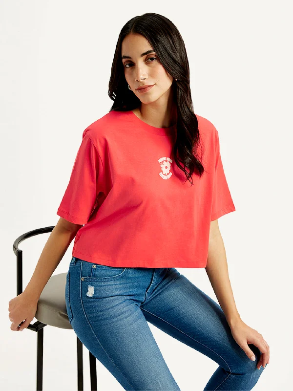 relaxed-fit tunic tee for women -Women's Solid Relaxed Fit T-shirt