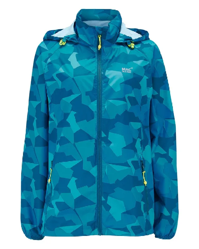 casual oversized shacket for women -Mac In A Sac Packable Origin Camo Waterproof Jacket