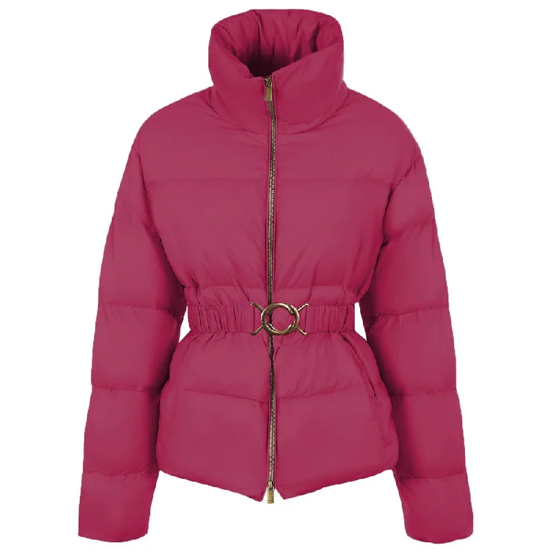 women's faux fur-lined parka -PINKO pink Nylon Jackets & Women's Coat