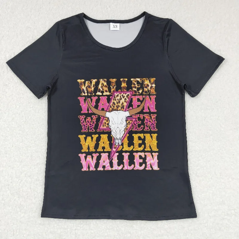 women's soft lounge top -GT0343 adult tshirt women tshirt wallen tshirt black shirt