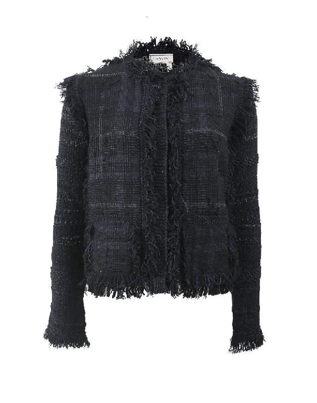 women's faux fur-lined parka -Tweed Jacket