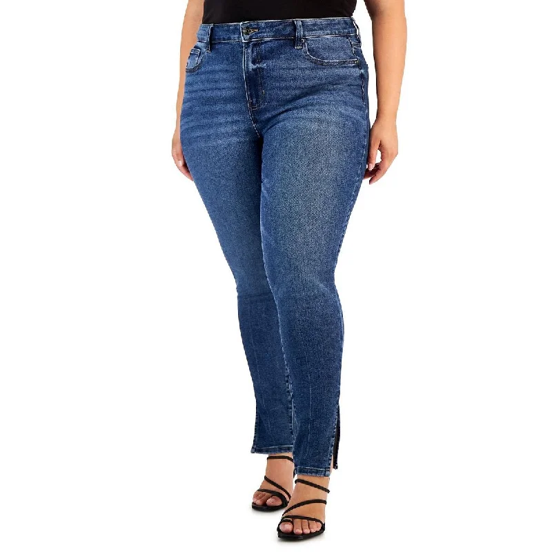 trendy printed denim jeans for ladies -Venus Womens High-Rise Dark Wash Skinny Jeans