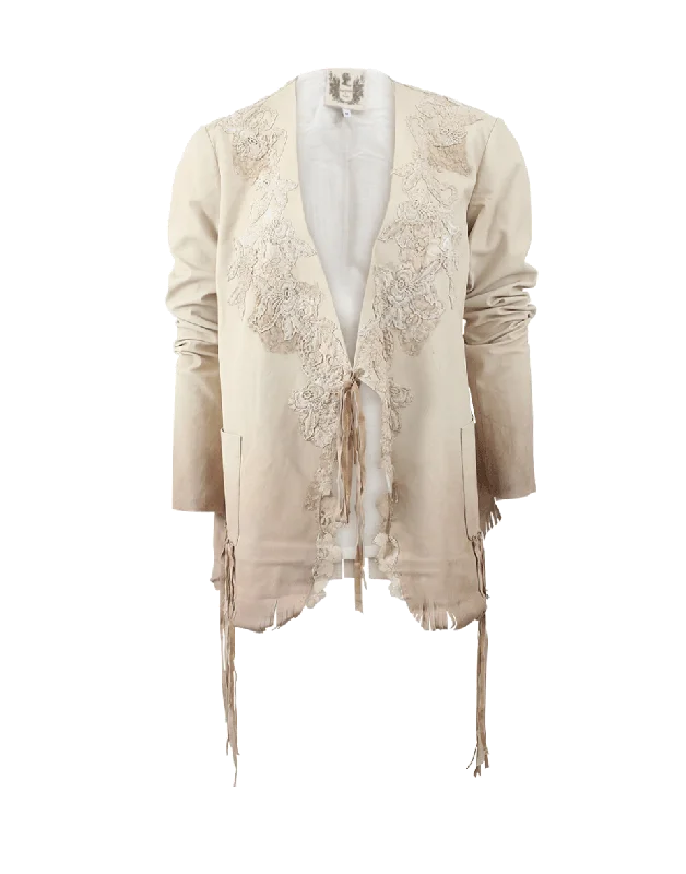 sleek satin bomber jacket for women -Lace Bolero Jacket