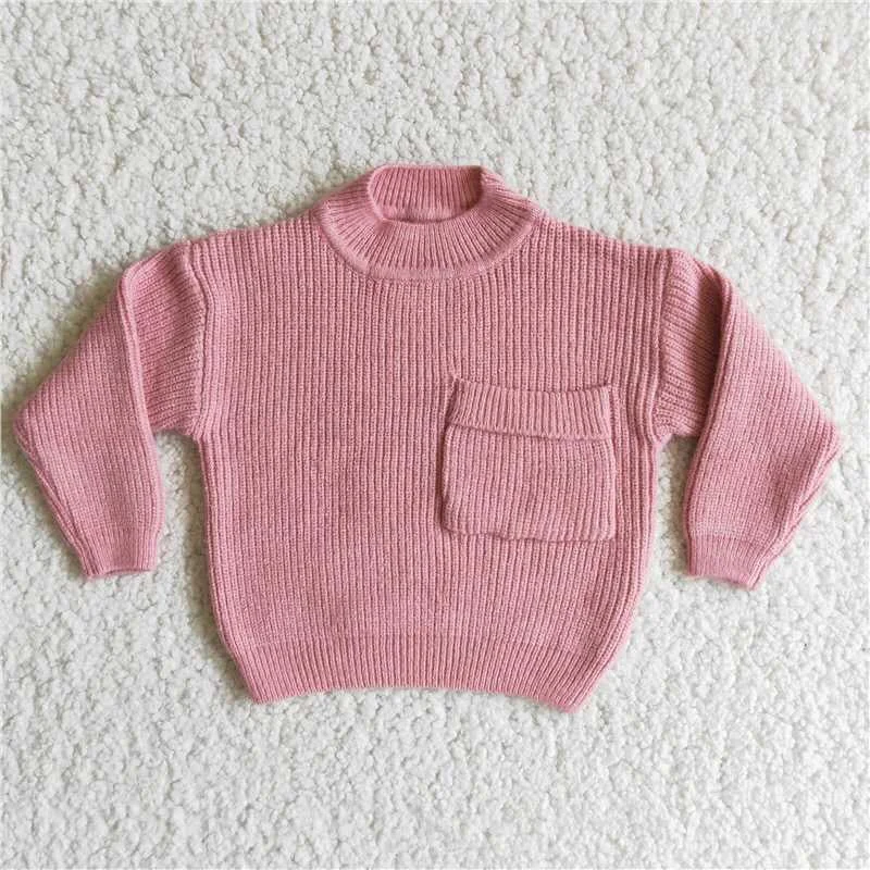 chic pleated detail top for ladies -Pink Sweater