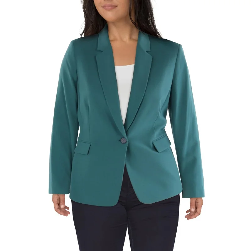 women's relaxed boyfriend blazer -Tahari ASL Womens Collared Office One-Button Blazer