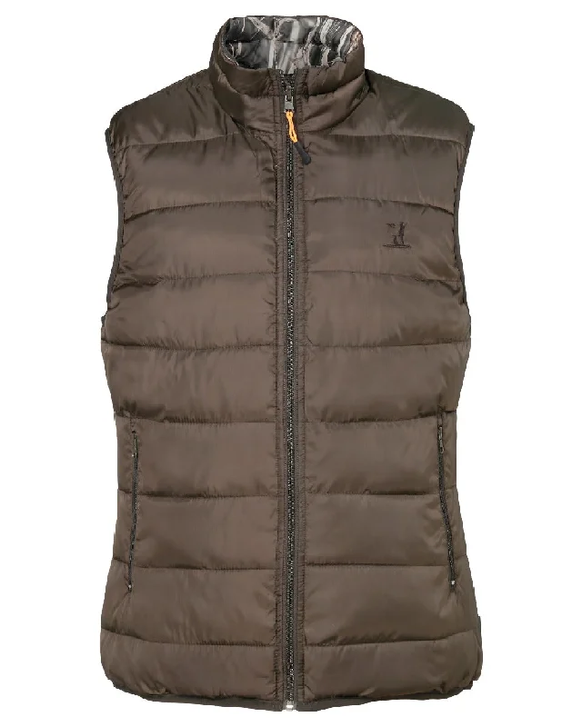 breathable softshell jacket for women -Percussion Reversible Quilted Hunting Gilet