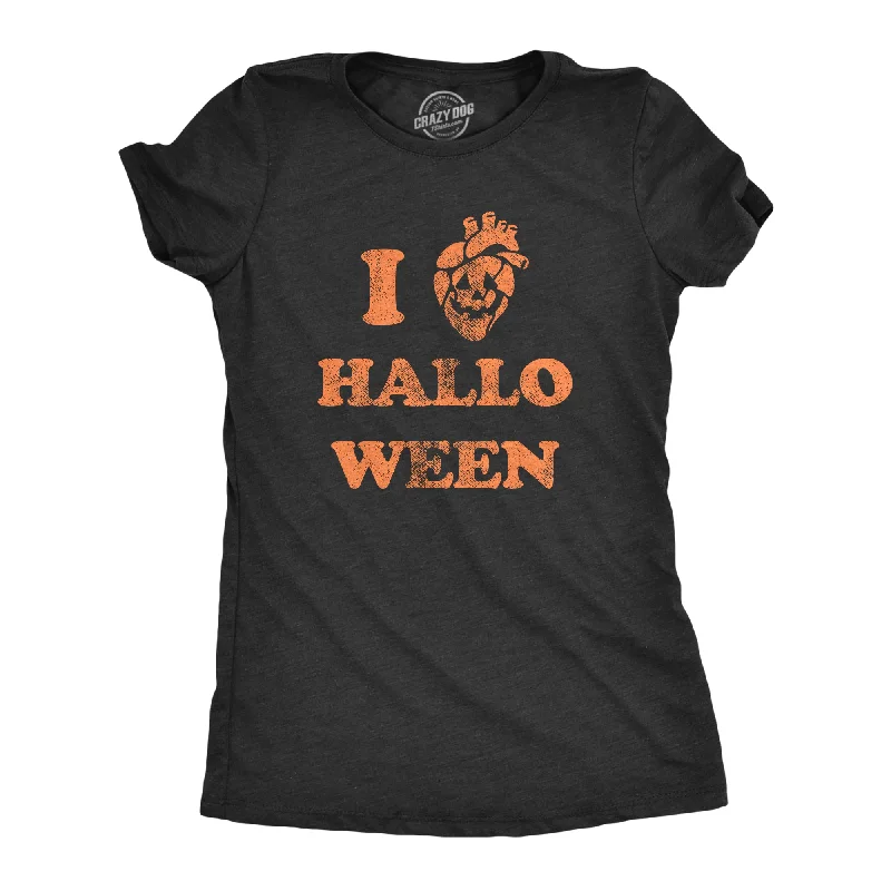 cozy ribbed sweater top for ladies -I Heart Halloween Women's T Shirt