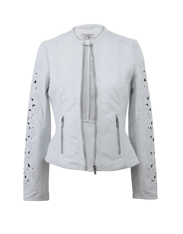 urban streetwear jacket for women -Sienna Embroidered Jacket