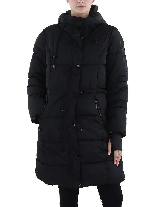 women's faux fur coat -Womens Quilted Cold Weather Puffer Jacket