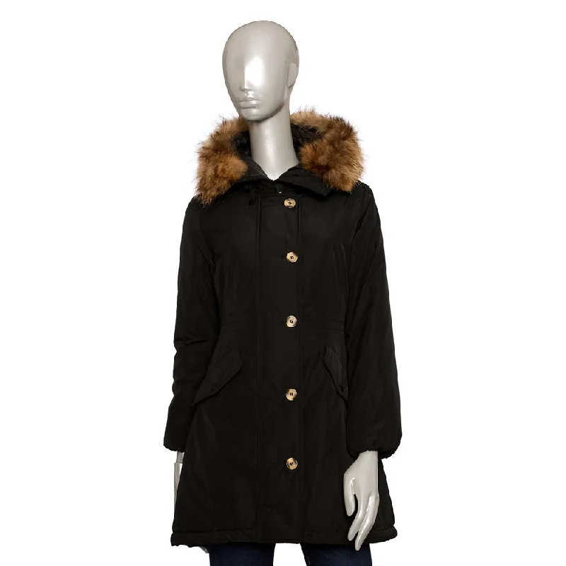 warm shearling coat for women -Baldinini Trend  Polyester Jackets & Women's Coat