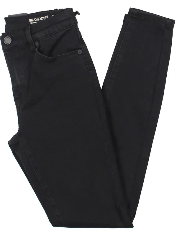 women's cuffed ankle skinny jeans -The Bond Womens Mid-Rise Ankle Skinny Jeans