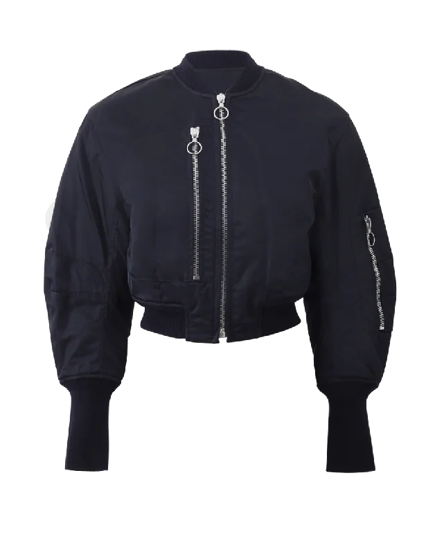 women's cropped bomber jacket -Cropped Flight Jacket