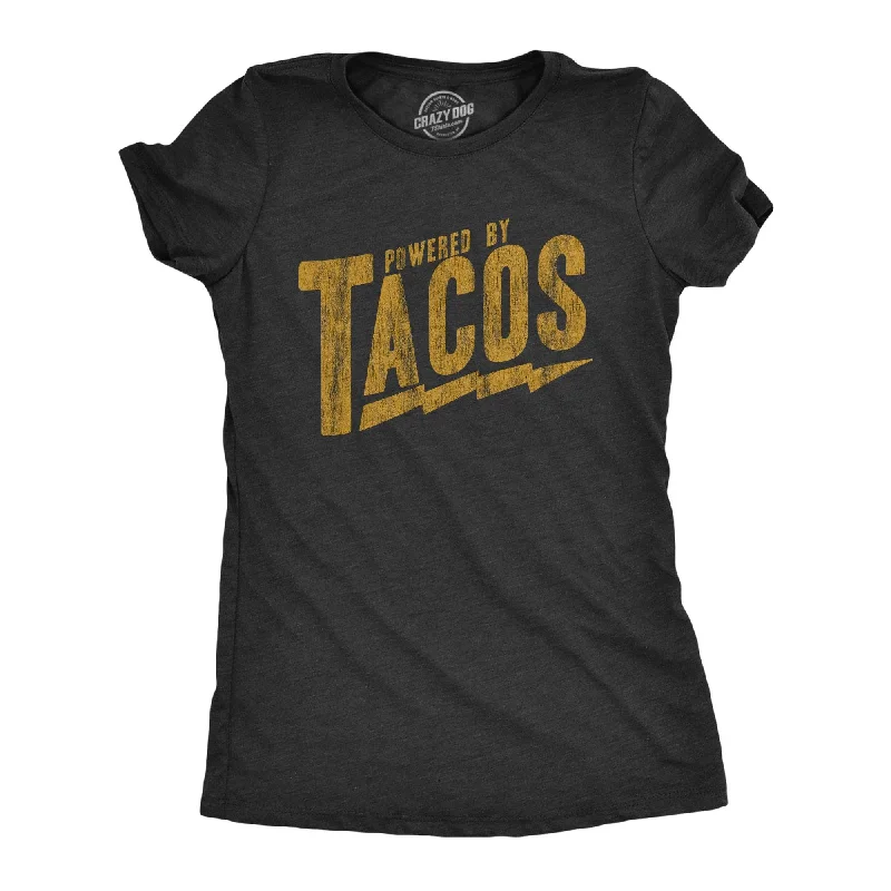 loose-fit linen top for women -Powered By Tacos Women's T Shirt