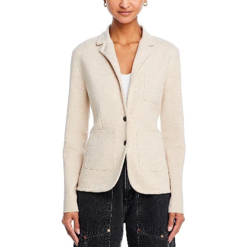 women's classic pea coat -Rag & Bone Womens Abigail Slub Office Two-Button Blazer