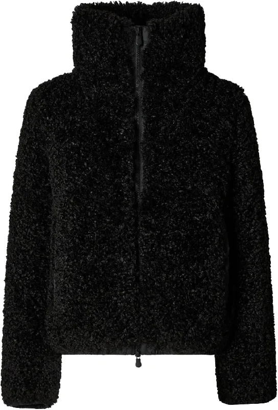 women's travel-friendly jacket -Save the Duck Women's Kennie Faux Fur Coat, Black