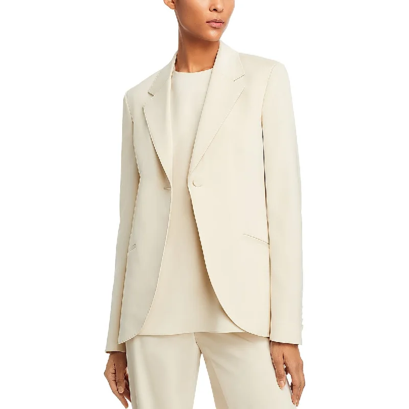 urban streetwear jacket for women -Lafayette 148 New York Womens Silk Blend Suit Separate One-Button Blazer