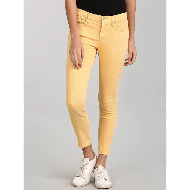 trendy mom jeans for women -Style & Co Women's Light Wash Skinny Ankle Jeans Dark Yellow Size 2