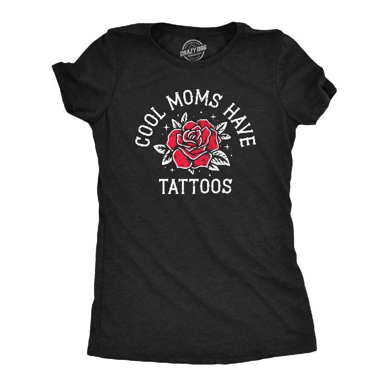 comfortable bamboo fabric top for women -Cool Moms Have Tattoos Women's T Shirt