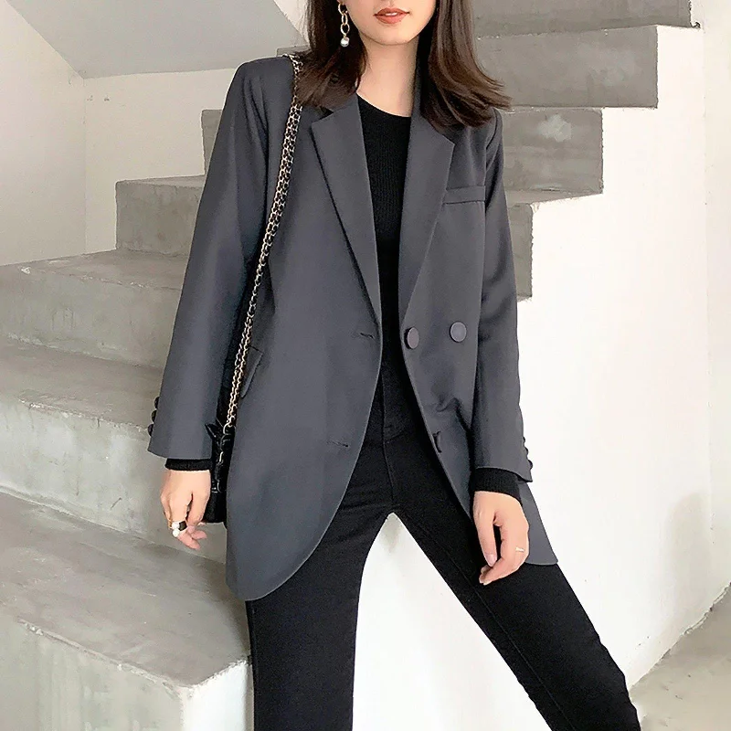 luxury designer winter coat for women -Women's Back Slit Blazer